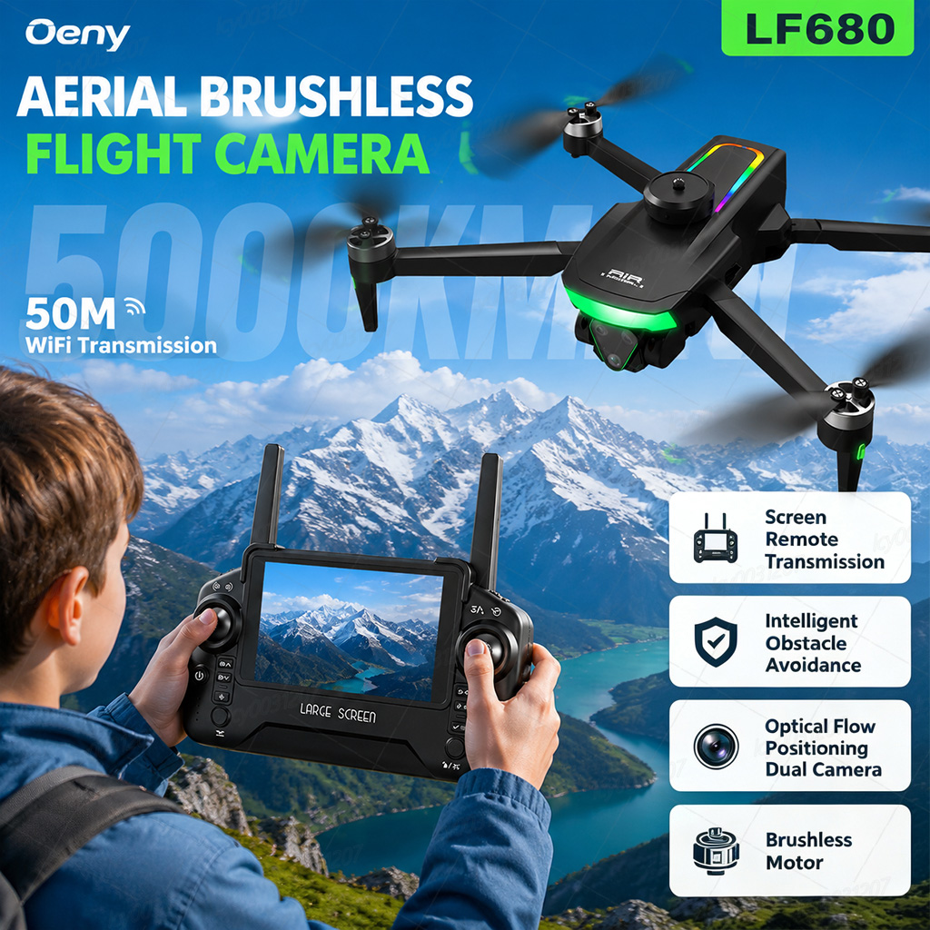 Rc Hobby Grade Helicopter - Upgraded LF680 Drone Aerial Featuring 8K
