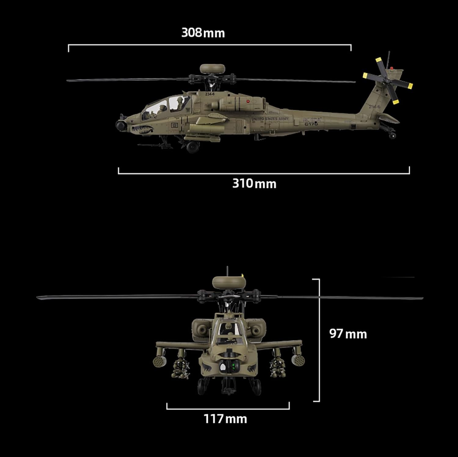 310MM 6CH C170 AH-64D Remote C - Rc Hobby Grade Helicopter review and price