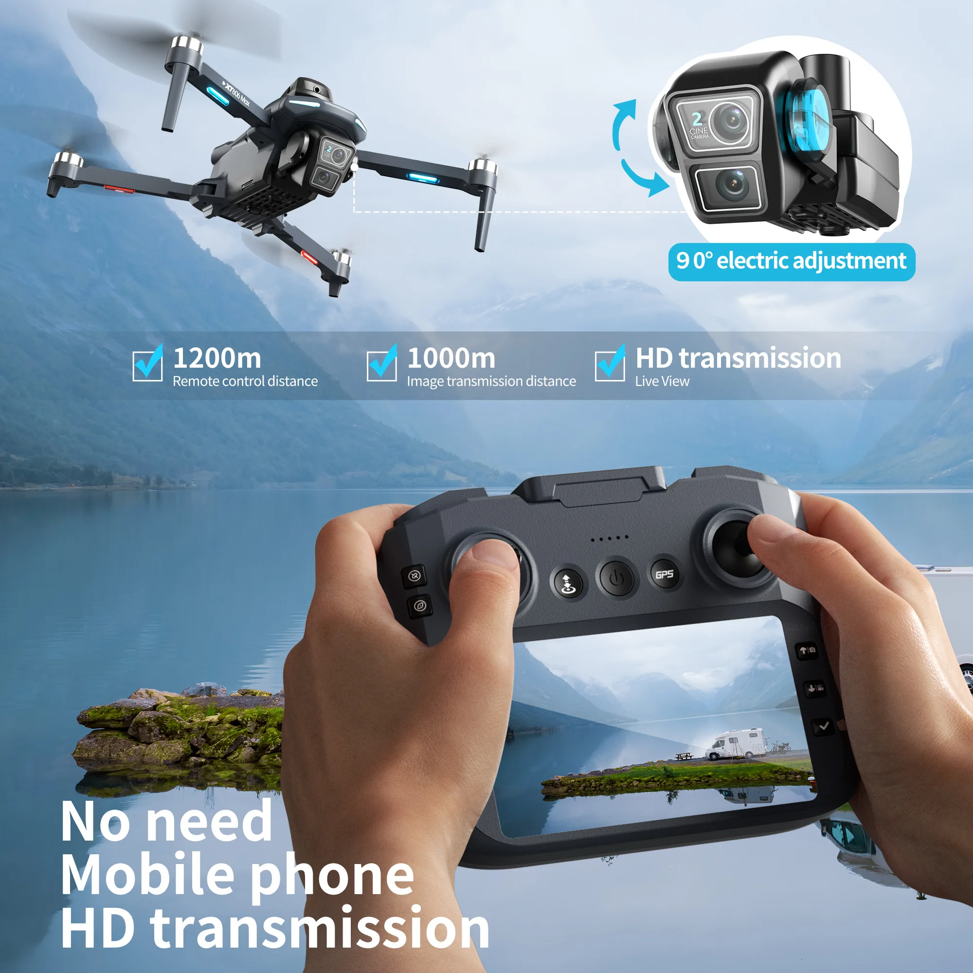 Lenovo XT606 MAX GPS Drone 4k  - Rc Hobby China review and price