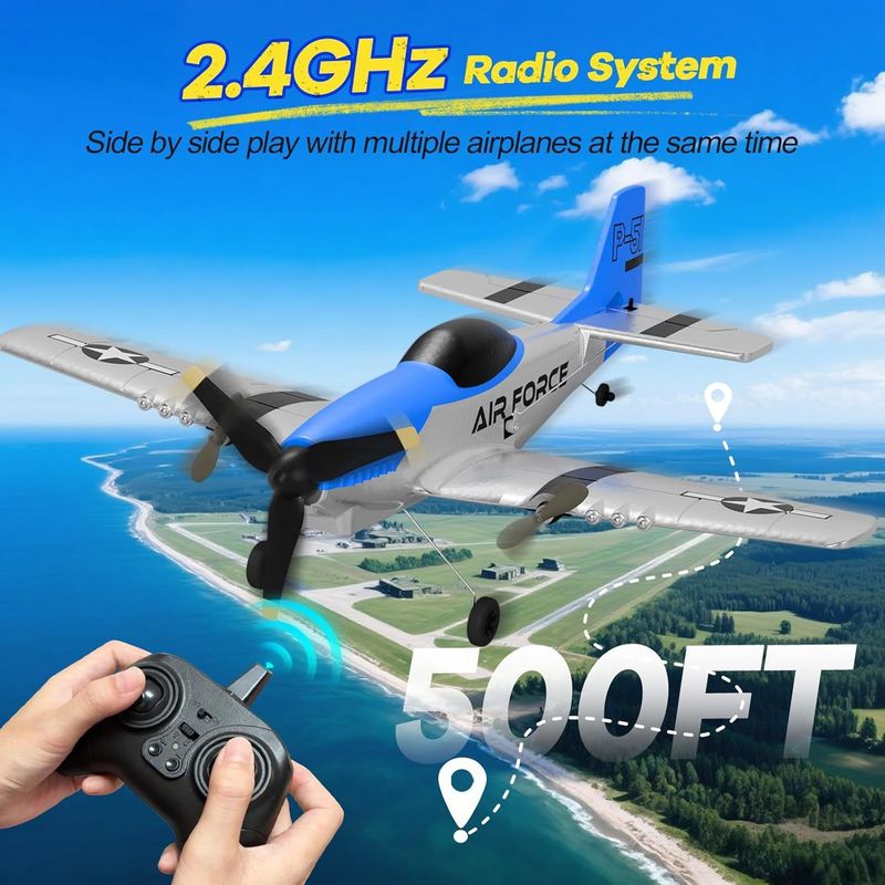 Z63 Rc Fixed Wing Glider P51 M - Rc Glider Foam Wing review and price