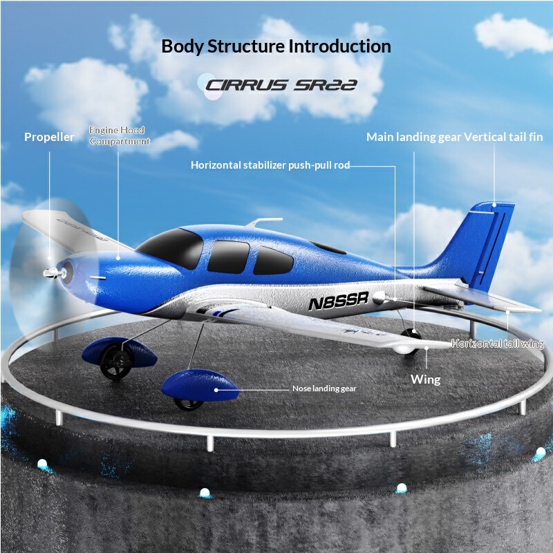 QIDI580 Cirrus SR22 Remote Con - Rc Glider Foam Wing review and price